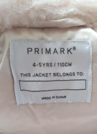 Новий хутряний димесезонний  жилет пудрового  принту бренду primark uk 4-5 eur  104-1106 фото