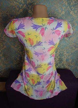 Красивая  женская блуза р.40/42 блузка футболка блузочка4 фото