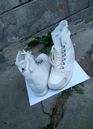 Кожаные винтажные ботинки ботинки кроссовки adidas adipromed1 фото