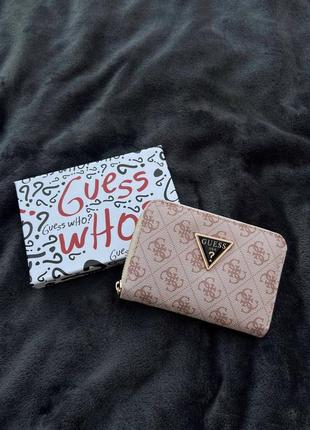 Стильный кошелек guess розовый