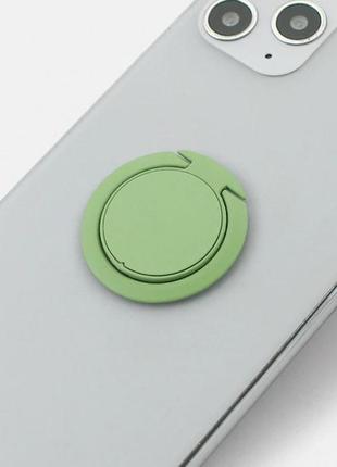 Кільце-тримач luxury metal socket holder для смартфону matcha green (код товару:28836)1 фото