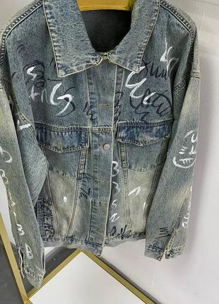 Жіноча люксова джинсова куртка4 фото