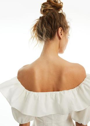 Платье льняное с открытыми плечами h&amp;m7 фото
