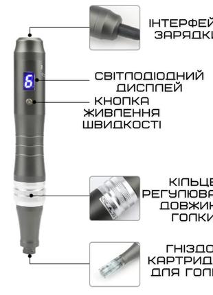 Беспроводной дермапен dr. pen 6 режимов дермаштамп для фракционной мезотерапии электрический мезороллер на8 фото