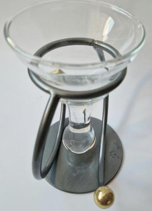 Подсвечник аромолампа диффузор дизайнерский металл стекло.3 фото