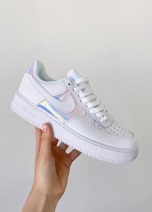 Жіночі кросівки / женские кроссовки nike air force 1 low white/silver