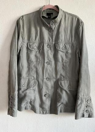 Женская льняная куртка карго 48-50, новая8 фото