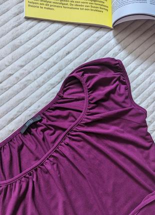 Стильная блузка с пояском бордового цвета от m&s7 фото