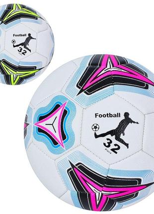 М'яч футбольний ms 3691 (12шт) розмір5, пу,400-420г, ламінований, 2кольори, в пакеті
