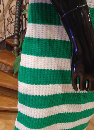 Брендовая вязанная юбка в полоску6 фото
