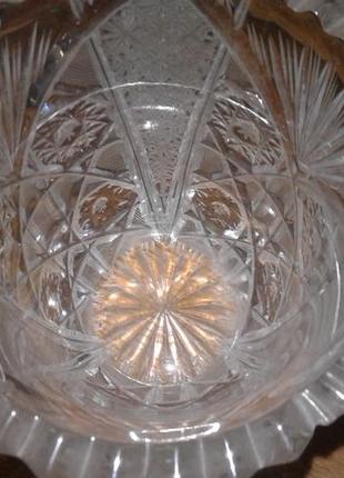 Ваза конфетница хрусталь тяжелая винтаж