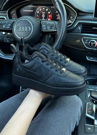 Женские черные кожаные кроссовки в стиле nike air force 🆕 найк аир форс