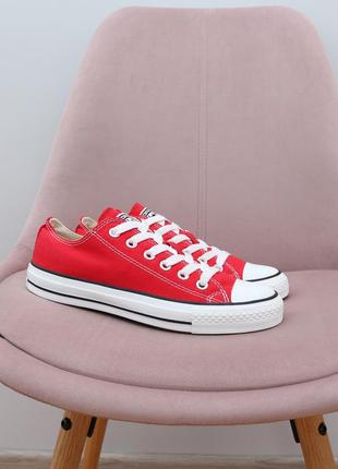 Оригинальные красные кеды converse chuck taylor на стопу 24 см