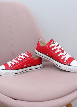 Оригинальные красные кеды converse chuck taylor на стопу 24 см5 фото