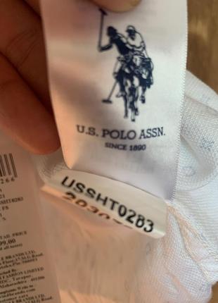 Белая рубашка u.s. polo, рубашка оксфорд, размер м8 фото