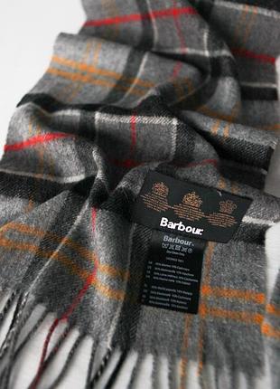 Шерстяний шарф barbour з кашеміром4 фото