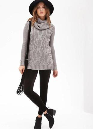 Серый свитер с горлом forever 21