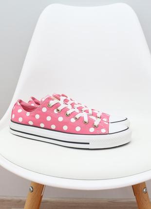 Кеди в горошок converse chuck taylor all star оригінал на стопу 26 см1 фото