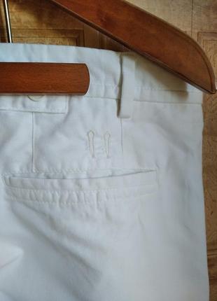 Шикарные белые брендовые льняные брюки с высокой посадкой.3 фото