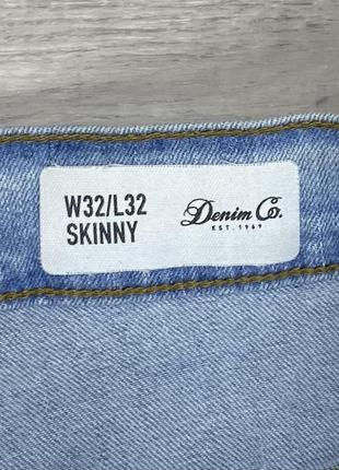 Denim co. skinny джинсы w32/l32 размер зауженные голубые оригинал4 фото
