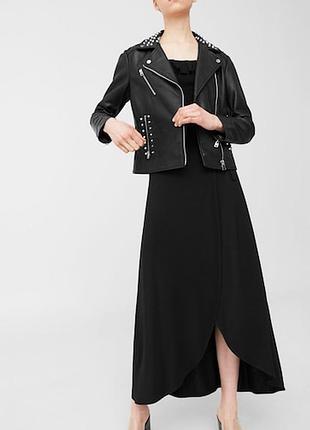 Шкіряна жіноча косуха, куртка з шипами, заклепками xs, s mango оригінал4 фото