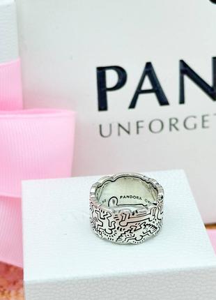 Серебряная кольца «любовь и люди» пандора4 фото