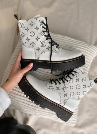 Черевики dr.martens  jadon lv custom white1 фото