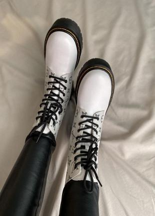 Черевики dr.martens  jadon lv lace-up white9 фото