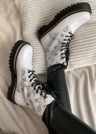 Черевики dr.martens  jadon lv lace-up white2 фото
