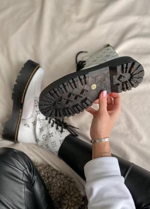 Черевики dr.martens  jadon lv lace-up white7 фото