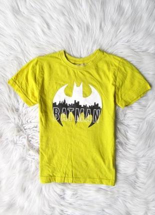 Желтая хлопковая футболка бетмен batman dc comics primark1 фото