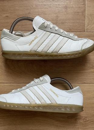 Кроссовки adidas hamburg - white/gum1 фото