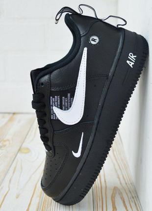 Кожаные кроссовки nike air force 1 '07 lv8 utility black