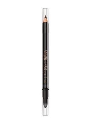 Суперстойкий карандаш для глаз №25 серый со спонжем lambre eye liner deep colour 2018