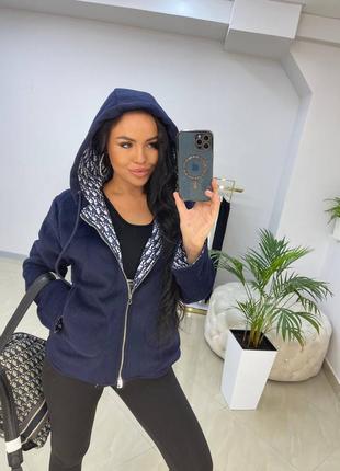 Пальто с капюшоном в стиле dior короткое на молнией беж черное