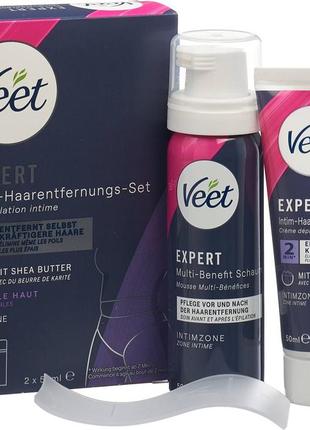 Набор для удаление волос veet expert intimate zone