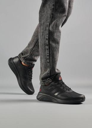 Мужские кроссовки adidas cloudfoam termo black red