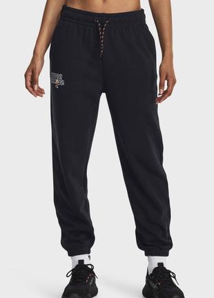 Under armour женские черные спортивные штаны hwt terry jogger