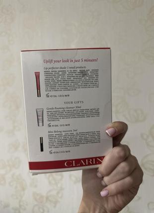 Набор clarins (блеск, крем, тушь для ресниц)2 фото