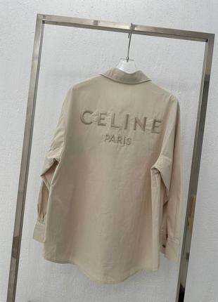 Женская люксовая рубашка оверсайз сеline2 фото