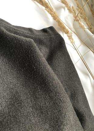 Осенняя юбка зимняя солнцеклеш солнце серая на талию в складку плотная6 фото