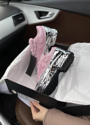 Кожаные женские кроссовки adidas в розовом цвете /весна/лето/осень😍4 фото