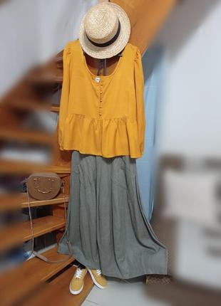 Блуза у стилі бохо льон, віскоза, котон2 фото