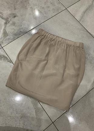 Необычная оригинальная юбка шелк и лен двойная 🌸