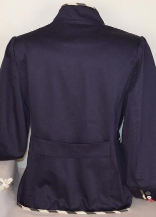Брендовый темно-синий коттоновый пиджак жакет блейзер с карманами joe browns этикетка3 фото
