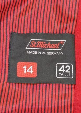 Брендовый пиджак жакет блейзер с карманами st. michael германия шерсть этикетка5 фото