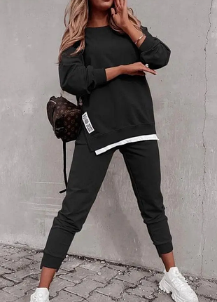 Трикотажный костюм-двойка норма. батал 7918хф