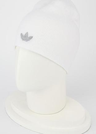 Нова жіноча шапка adidas ac logo beanie оригінал бел