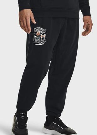 Under armour чоловічі чорні спортивні штани ua hw terry rose joggers