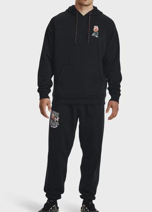 Under armour чоловічі чорні спортивні штани ua hw terry rose joggers2 фото